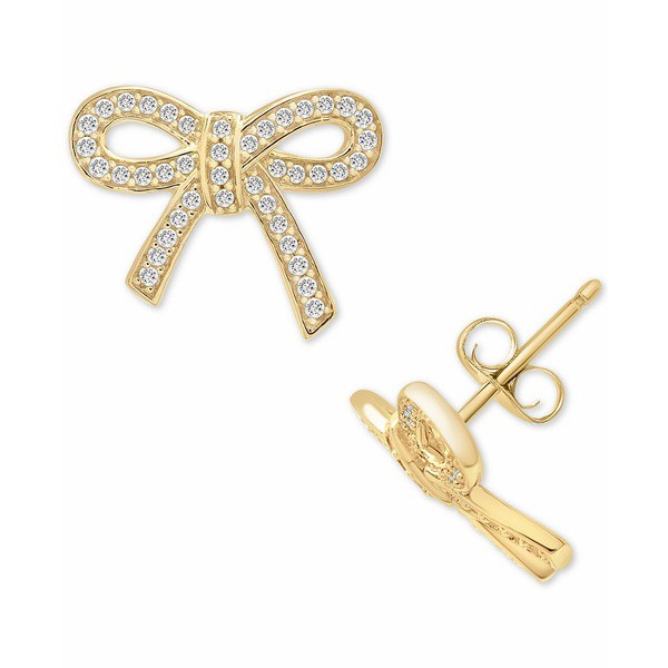 ラップド レディース ピアス＆イヤリング アクセサリー Diamond Bow Earrings (1/4 ct. t.w.) in 14k Gold, Rose Gold, or White Gold,