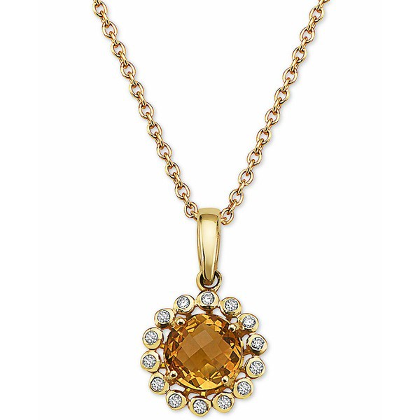 エフィー コレクション レディース ネックレス・チョーカー・ペンダントトップ アクセサリー EFFY® Citrine (5/8 ct. t.w.) & Diamon