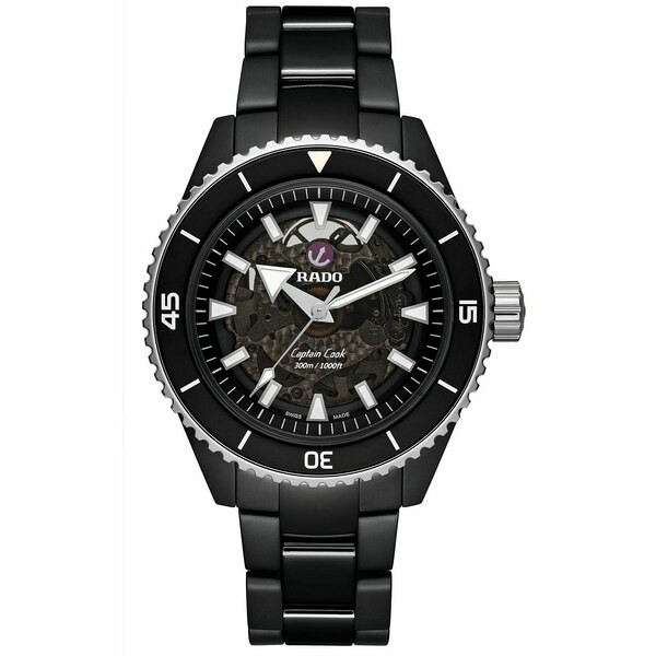 ラド メンズ 腕時計 アクセサリー Men's Swiss Automatic Captain Cook Black High Tech Ceramic Bracelet Watch 43mm Black