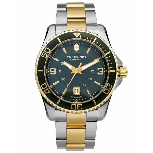 ビクトリノックス メンズ 腕時計 アクセサリー Watch, Men's Maverick GS Two-Tone Stainless Steel Bracelet 43mm 241605 No Color