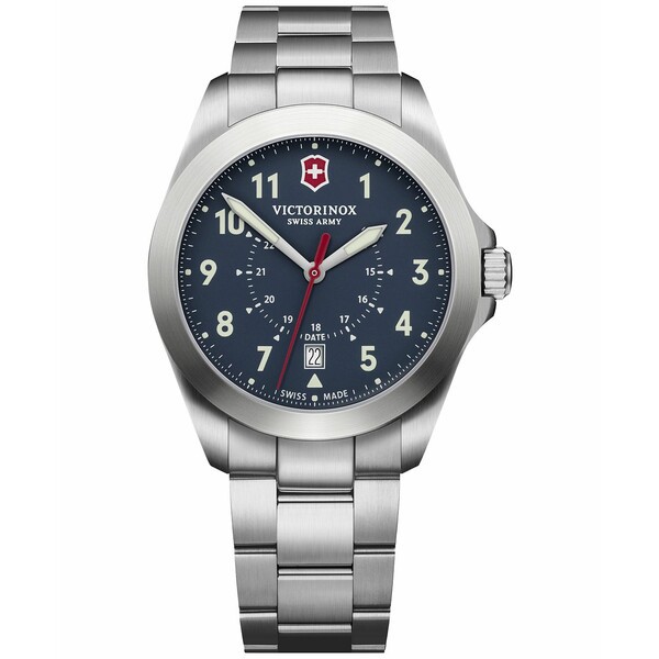 ビクトリノックス メンズ 腕時計 アクセサリー Men's Swiss Heritage Stainless Steel Bracelet Watch 40mm Blue