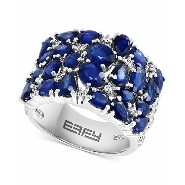 エフィー コレクション レディース リング アクセサリー EFFY® Sapphire (6-3/4 ct. t.w.) & Diamond (1/2 ct. t.w.) Cluster Statem