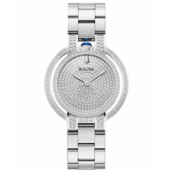 ブロバ レディース 腕時計 アクセサリー Women's Rubaiyat Diamond (2 1/4 ct. t.w.) Stainless Steel Bracelet Watch 35mm Silver