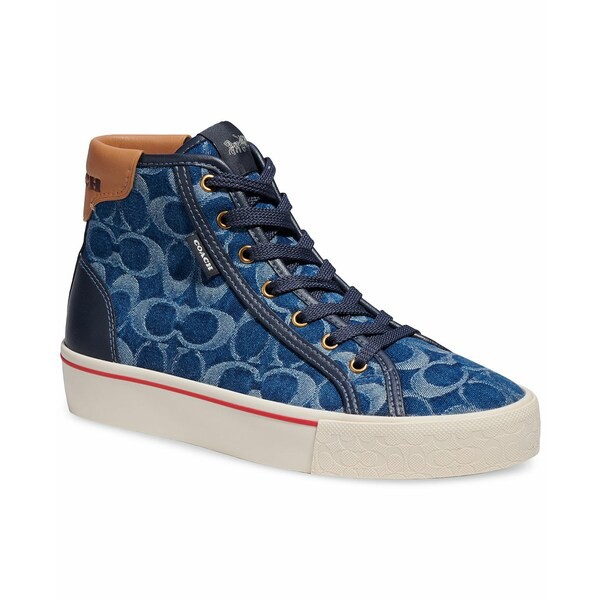 コーチ レディース スニーカー シューズ Women's CitySole High-Top Platform Sneakers Denim Signature