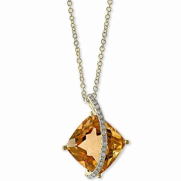 エフィー コレクション レディース ネックレス・チョーカー・ペンダントトップ アクセサリー EFFY® Citrine (6-1/2 ct. t.w.) & Diam