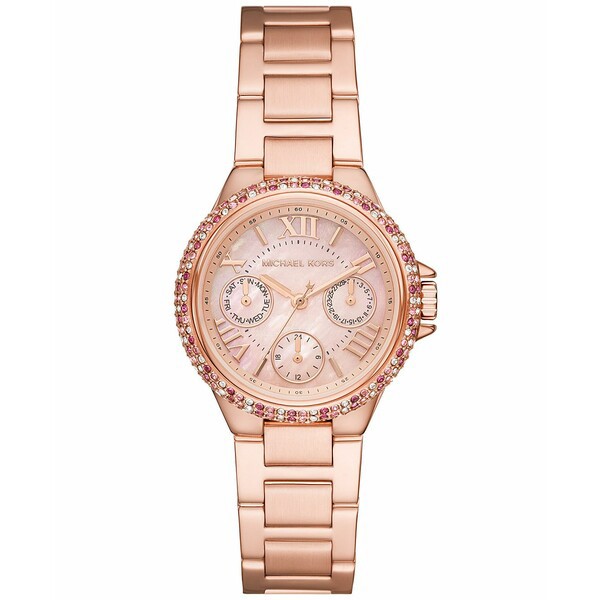 マイケルコース レディース 腕時計 アクセサリー Women's Mini-Camille Multifunction Rose Gold-Tone Stainless Steel Bracelet Watch 3