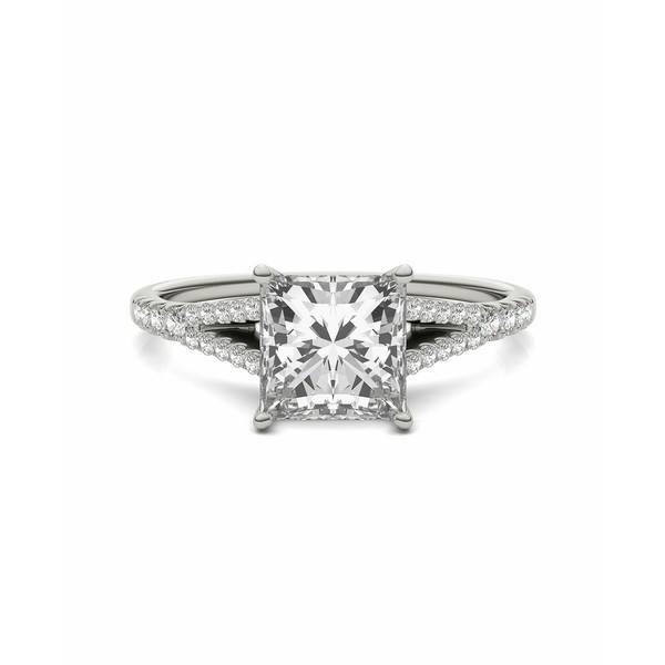 チャールズ アンド コルバード レディース リング アクセサリー Moissanite Princess Cut Split Shank Ring (1-3/4 Carat Total Weight C