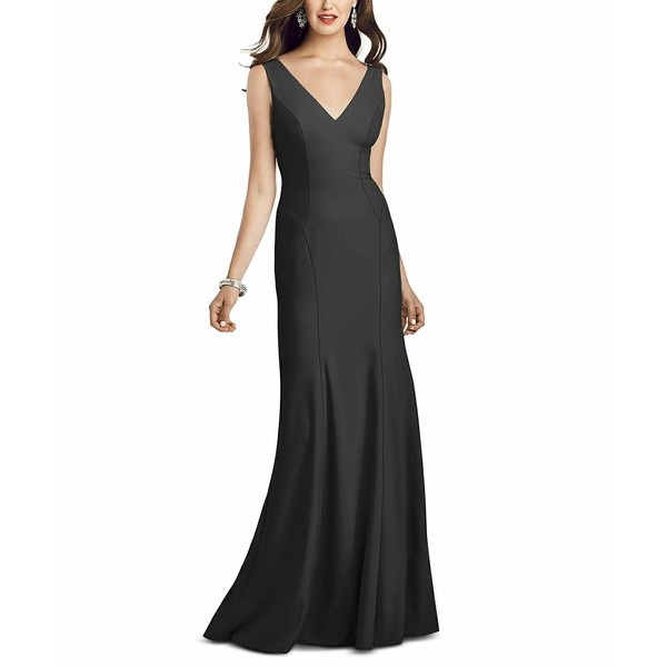 ドレッシーコレクション レディース ワンピース トップス V-Neck Open-Back Gown Black