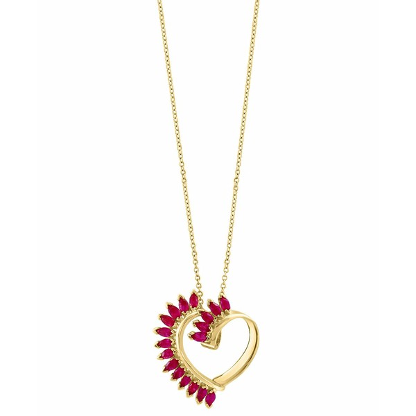 エフィー コレクション レディース ネックレス・チョーカー・ペンダントトップ アクセサリー EFFY® Ruby Marquise Open Heart 18" Pe