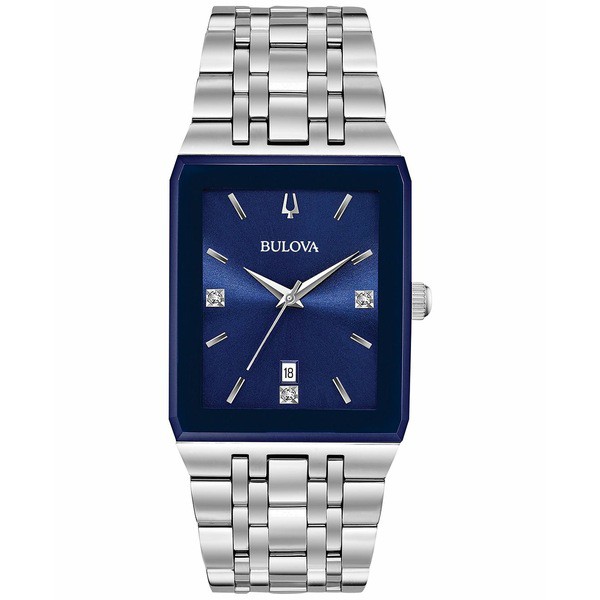 ブロバ メンズ 腕時計 アクセサリー Men's Futuro Diamond-Accent Stainless Steel Bracelet Watch 31x45mm, Created for Macy's No Colo