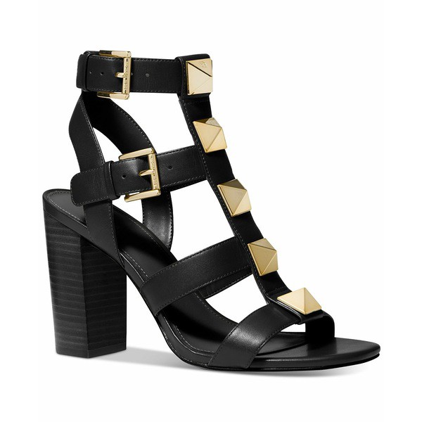 マイケルコース レディース サンダル シューズ Women's Wren Gladiator Studded Dress Sandals Black