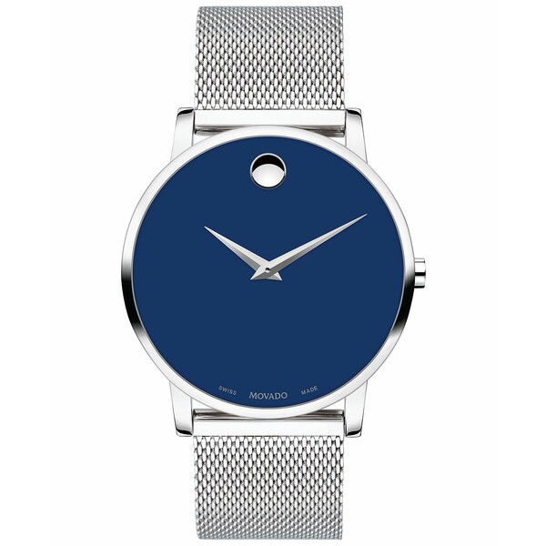 モバド メンズ 腕時計 アクセサリー Men's Swiss Museum Stainless Steel Mesh Bracelet Watch 40mm Silver