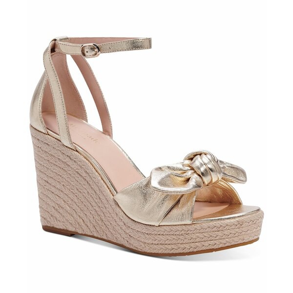 ケイト スペード レディース サンダル シューズ Women's Tianna Wedge Sandals Pale Gold