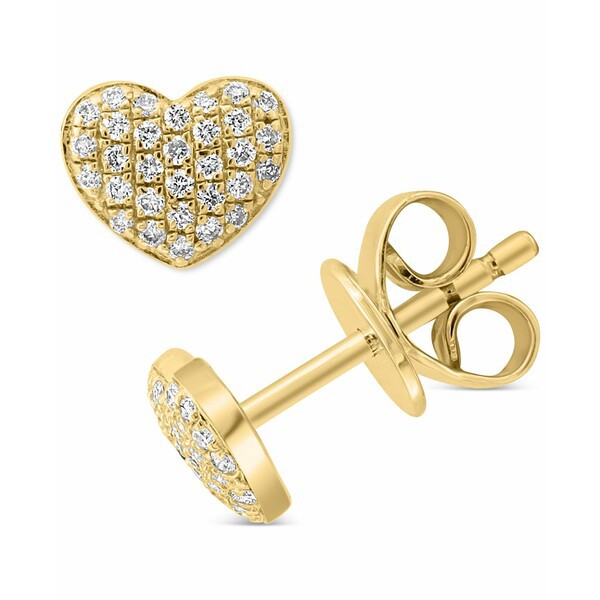 エフィー コレクション レディース ピアス＆イヤリング アクセサリー EFFY® Diamond Pavé Heart Stud Earrings (1/5 ct. t.w.