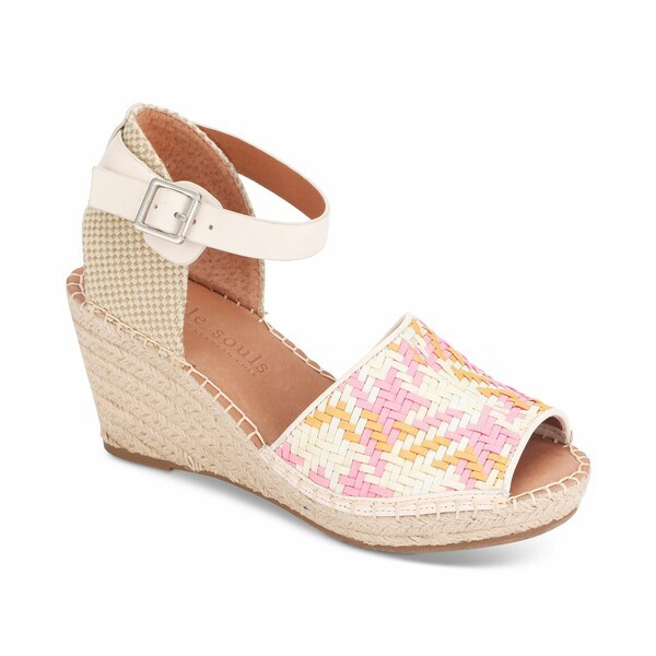 ジェントルソウルズ レディース サンダル シューズ by Kenneth Cole Women's Charli Espadrille Wedge Sandals Rose Multi