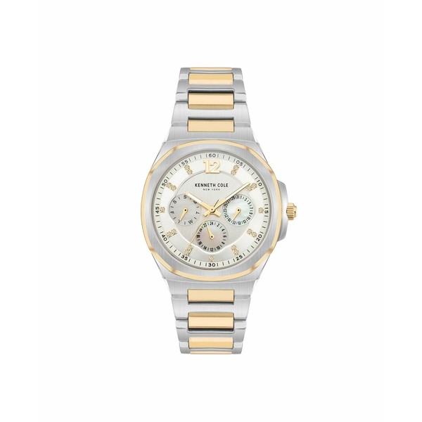 ケネスコール レディース 腕時計 アクセサリー Women's Multifunction Two Tone Gold-Tone Stainless Steel Bracelet Watch 36mm Two Ton