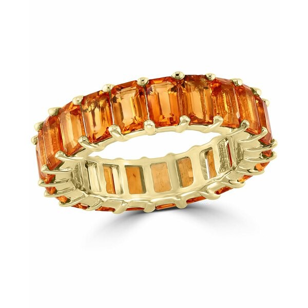 エフィー コレクション レディース リング アクセサリー EFFY® Citrine Emerald-Cut Band (4-1/10 ct. t.w.) in 14k Gold Citrine