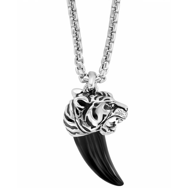 エフィー コレクション メンズ ネックレス・チョーカー アクセサリー EFFY® Men's Onyx Claw Tiger 22" Pendant Necklace in Sterlin