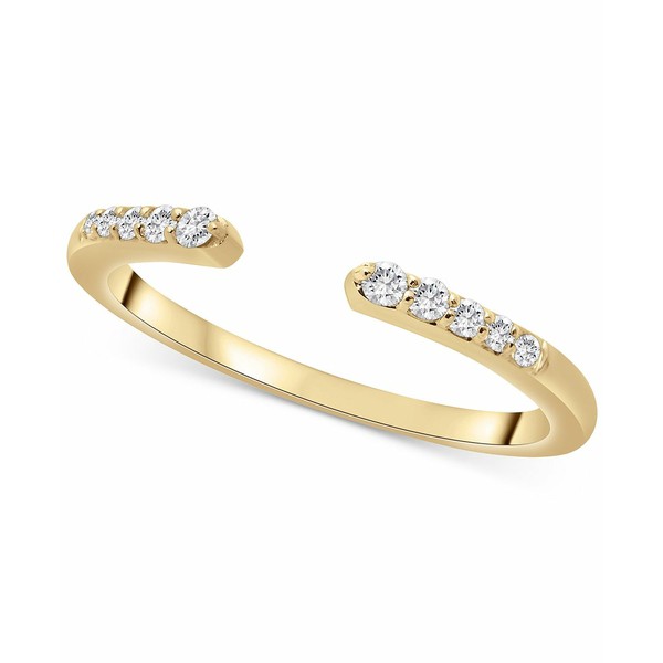 ラップド レディース リング アクセサリー Diamond Cuff Ring (1/10 ct. t.w.) in 14k Yellow or White Gold, Created for Macy's Yello