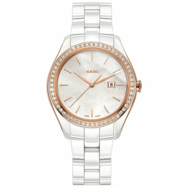 ラド レディース 腕時計 アクセサリー Women's Swiss HyperChrome Diamond (3/8 ct. t.w.) White High-Tech Ceramic Bracelet Watch 36mm