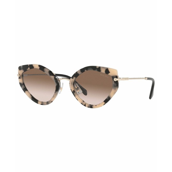 ミュウミュウ レディース サングラス＆アイウェア アクセサリー Women's Sunglasses, MU 08XS 53 HAVANA PINK/BROWN GRADIENT