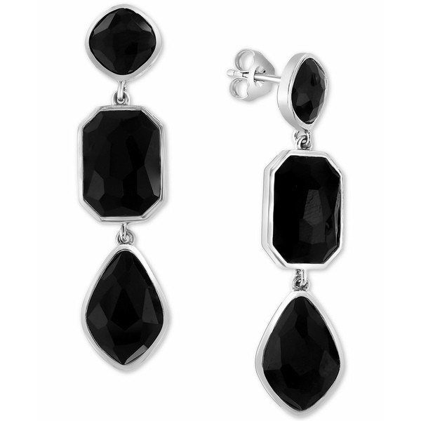 エフィー コレクション レディース ピアス＆イヤリング アクセサリー EFFY® Onyx Triple Drop Earrings in Sterling Silver Sterling