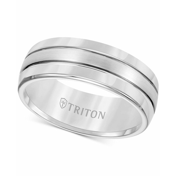 トライトン メンズ リング アクセサリー Men's Tungsten Carbide Ring, Comfort Fit Wedding Band (8mm) Tungsten