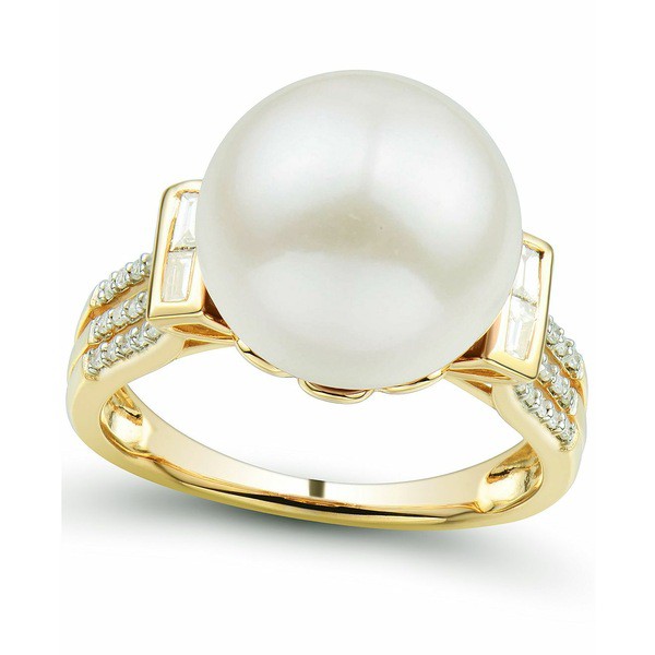 ホノラ レディース リング アクセサリー Cultured Ming Pearl (12mm) & Diamond (1/5 ct. tw.) Ring in 14k Gold Yellow Gold