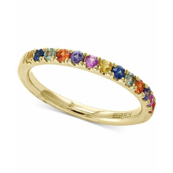 エフィー コレクション レディース リング アクセサリー Watercolors by EFFY® Multi-Sapphire Band (5/8 ct. t.w.) in 14k Gold Mul