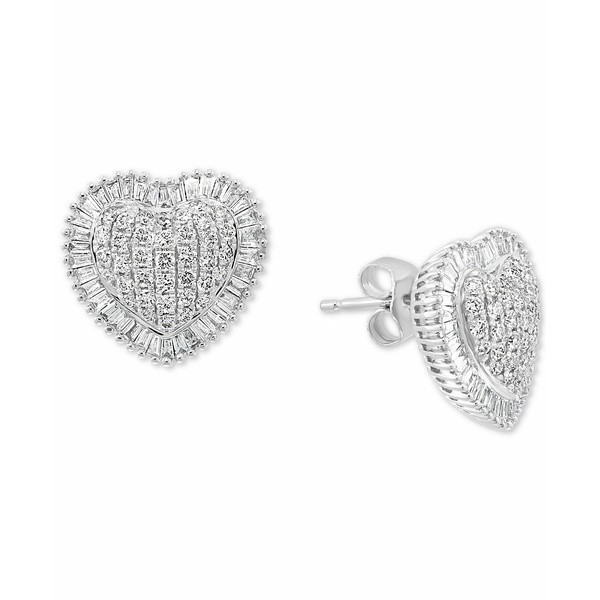 エフィー コレクション レディース ピアス＆イヤリング アクセサリー EFFY® Diamond Halo Cluster Heart Stud Earrings (3/4 ct. t.w