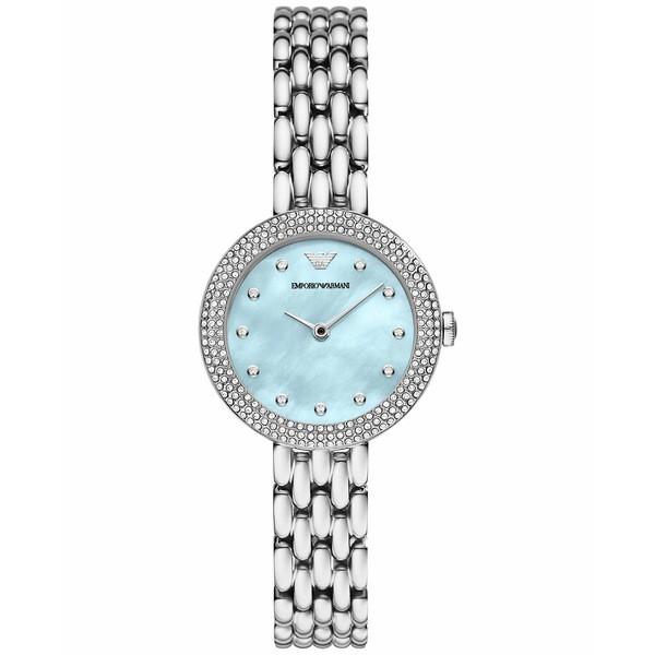 エンポリオ アルマーニ レディース 腕時計 アクセサリー Women's Stainless Steel Bracelet Watch 30mm Silver