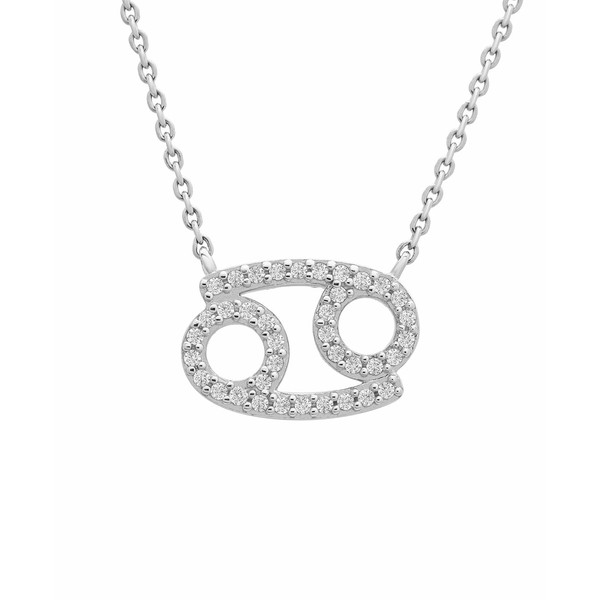 ラップド レディース ネックレス・チョーカー・ペンダントトップ アクセサリー Diamond Zodiac Pendant Necklace (1/10 ct. t.w.) in 14