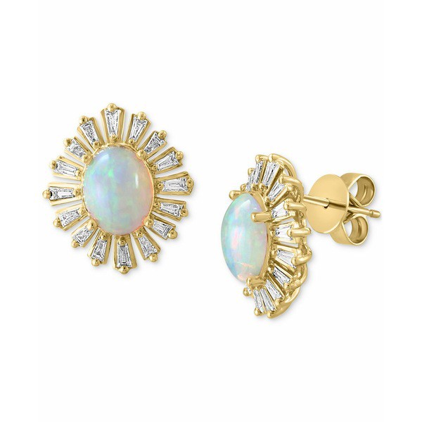 エフィー コレクション レディース ピアス＆イヤリング アクセサリー EFFY® Opal (2 ct. t.w.) & Diamond (3/8 ct. t.w.) Baguette F