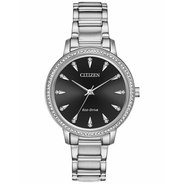 シチズン レディース 腕時計 アクセサリー Eco-Drive Women's Silhouette Stainless Steel Bracelet Watch 36mm Silver