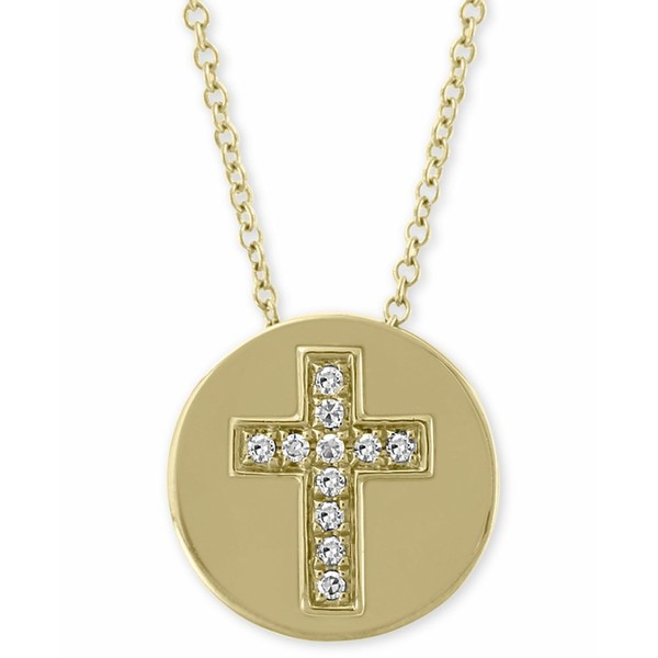 エフィー コレクション レディース ネックレス・チョーカー・ペンダントトップ アクセサリー EFFY® Diamond Accent Cross Disc 18" P