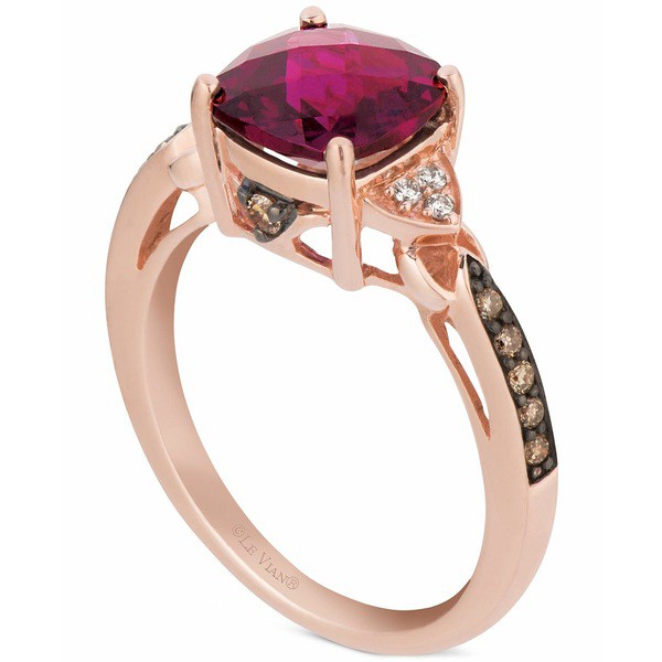 ルヴァン レディース リング アクセサリー Raspberry Rhodolite (2-3/8 ct. t.w.) & Diamond (1/6 ct. t.w.) Ring in 14k Rose Gold Rose