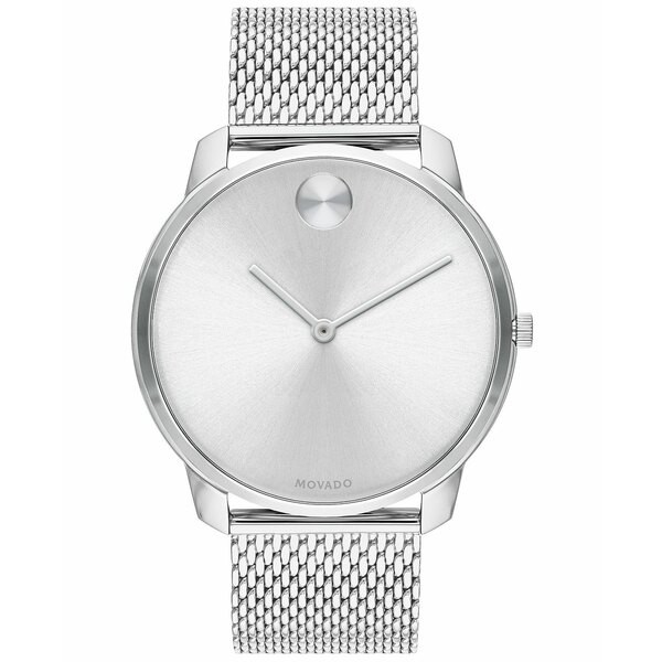 モバド メンズ 腕時計 アクセサリー Men's Swiss Bold Stainless Steel Mesh Bracelet Watch 42mm Silver