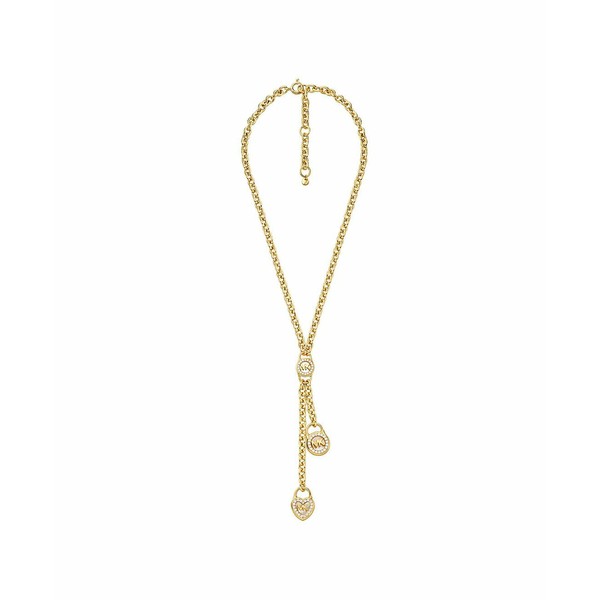 マイケルコース レディース ネックレス・チョーカー・ペンダントトップ アクセサリー 14K Gold-Plated Sterling Silver Lock Lariat Neck