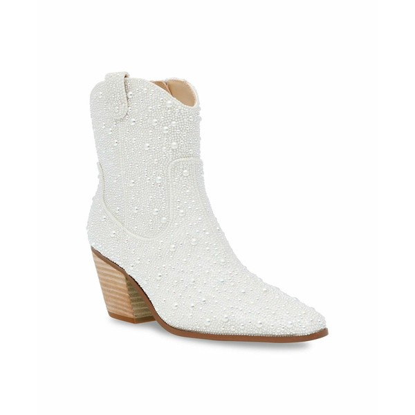 ベッツィジョンソン レディース ブーツ＆レインブーツ シューズ Diva Embellished Western Booties Pearl