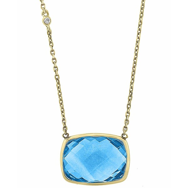 エフィー コレクション レディース ネックレス・チョーカー・ペンダントトップ アクセサリー EFFY® Blue Topaz (6-3/4 ct. t.w.) & D