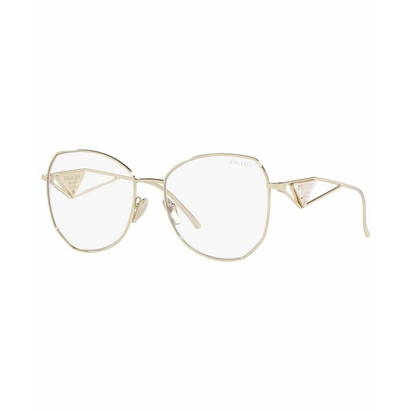 プラダ レディース サングラス＆アイウェア アクセサリー Women's Sunglasses, 57 Pale Gold-Tone