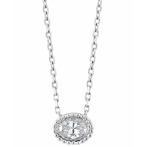 エフィー コレクション レディース ネックレス・チョーカー・ペンダントトップ アクセサリー EFFY® Diamond Oval 18" Pendant Neckla