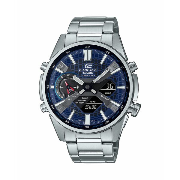 ジーショック レディース 腕時計 アクセサリー Silver and Blue Watch, 40.7mm Silver