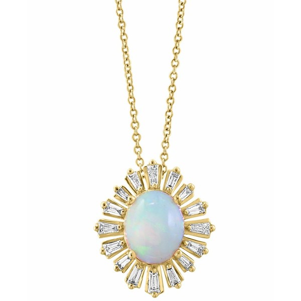 エフィー コレクション レディース ネックレス・チョーカー・ペンダントトップ アクセサリー EFFY® Opal (1-3/8 ct. t.w.) & Diamond