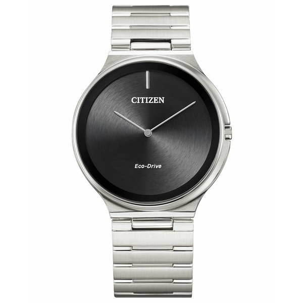 シチズン レディース 腕時計 アクセサリー Eco-Drive Unisex Stiletto Stainless Steel Bracelet Watch 39mm Silver-tone