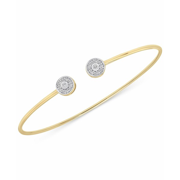 ラップド レディース ブレスレット・バングル・アンクレット アクセサリー Diamond Halo Cluster Cuff Bangle Bracelet (1/6 ct. t.w.)