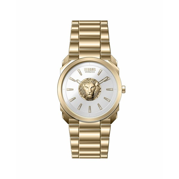 ヴェルサス ヴェルサーチ メンズ 腕時計 アクセサリー Versus by Versace Men's 902 Gold-tone Stainless Steel Bracelet Watch 40mm Gol