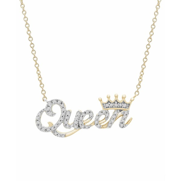 ラップド レディース ネックレス・チョーカー・ペンダントトップ アクセサリー Diamond "Queen" 20" Pendant Necklace (1/6 ct. t.w.) i