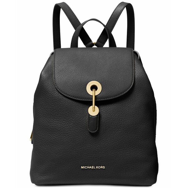 マイケルコース レディース バックパック・リュックサック バッグ Raven Leather Backpack Black/Gold