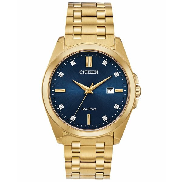 シチズン メンズ 腕時計 アクセサリー Eco-Drive Men's Corso Gold-Tone Stainless Steel Bracelet Watch 41mm Gold